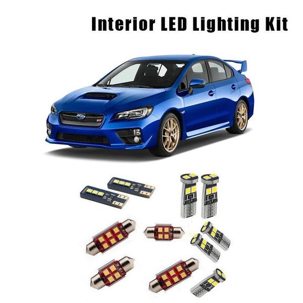 

emergency lights for 2005-2021 wrx 8pcs white car led bulbs interior map dome light kit fit trunk cargo license plate lamp