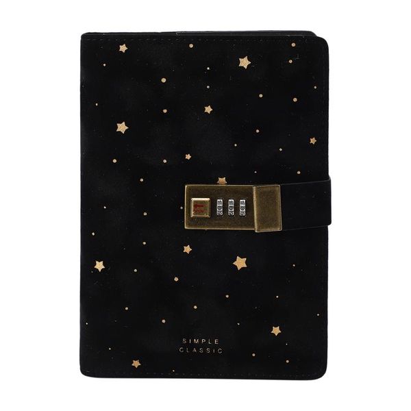 

notepads spiral diary with lock diy agenda planner organizer line monthly notepad retro notebook plush travel, Purple;pink