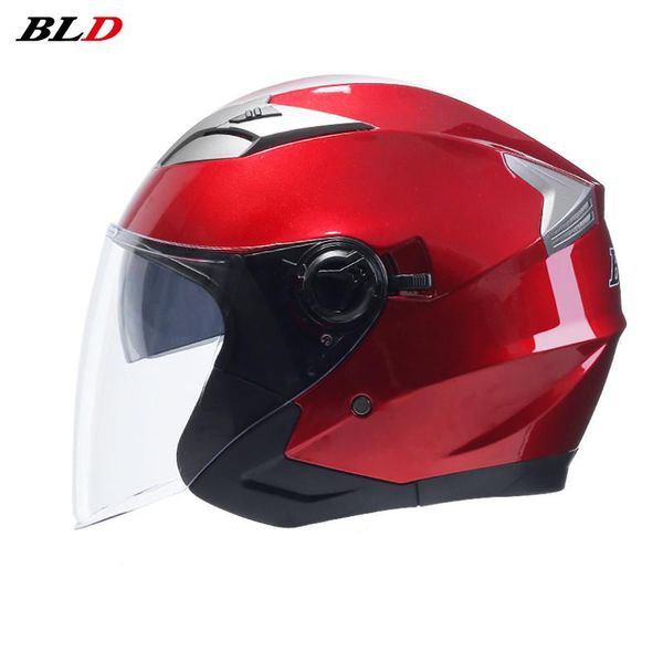 

motorcycle helmets half face helmet dual lens abs scooter motorbike casco moto casque for man women summer electric bike safety riding