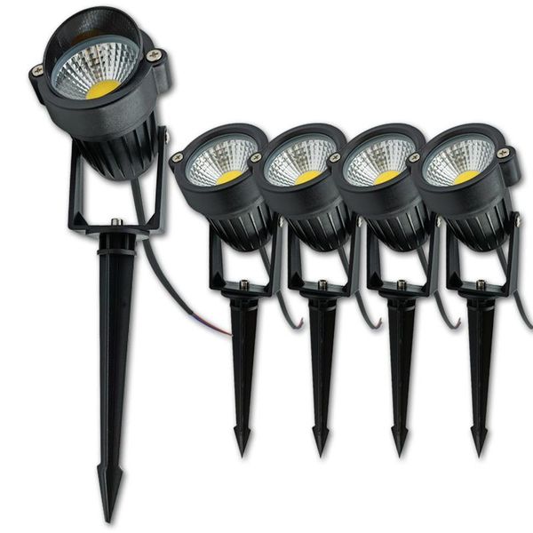 

lawn lamps 10pcs 3w 5w led landscape lights 220v dc12v waterproof garden pathway light walls trees flags outdoor spotlights spike lamp