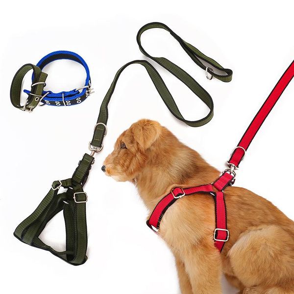 

dog collars & leashes pet supplies complete set of chest straps nylon rope grab ropes bandana pitbull