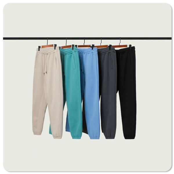 

basic solid color drawstring sweatpant women men sweat pant casual loose trousers plus size joggers hip hop fleece bottom men's pants, Black