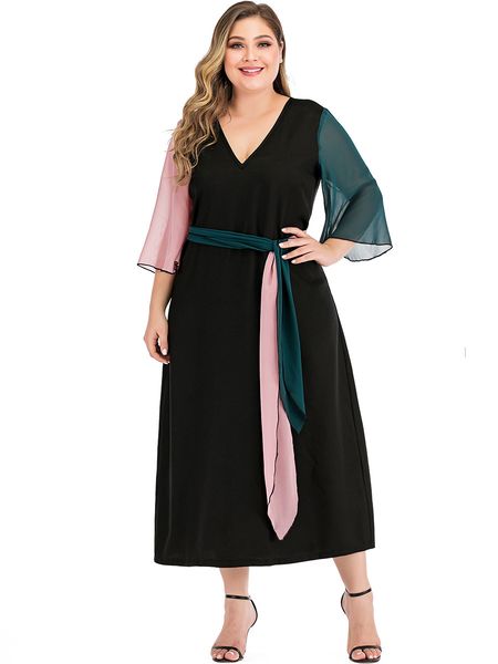 

women's plus size hy83002# large contrast stitching 2