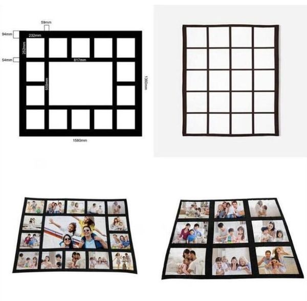

9 penels blankets sublimation blanks blanket throw for heat press with tassels heart moon shapes baby printed 125*150cm fast