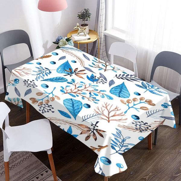 

table cloth watercolor leaves pattern waterproof oxford fabric home kitchen el picnic dining desk decorative tablecloth