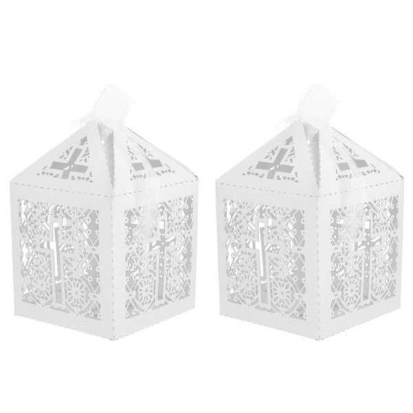 

gift wrap 20pcs christian cross hollow boxes wedding candy unique style cases