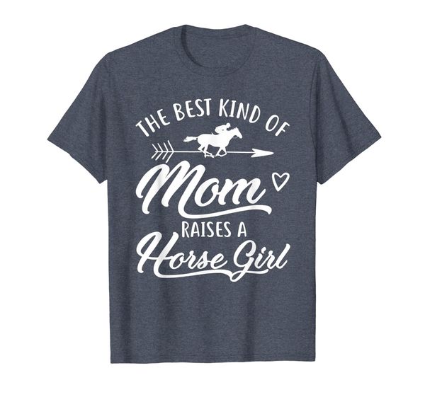 

the kind of mom raises a horse girl t-shirt, White;black