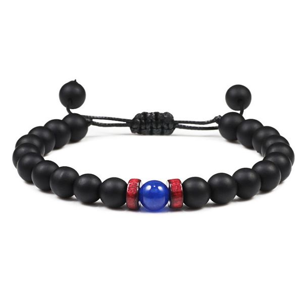 

beaded, strands 8mm matte stone bracelet men moonstone beads tibetan buddha charms handmade bracelets&bangles natural beaded chakra yoga jew, Black