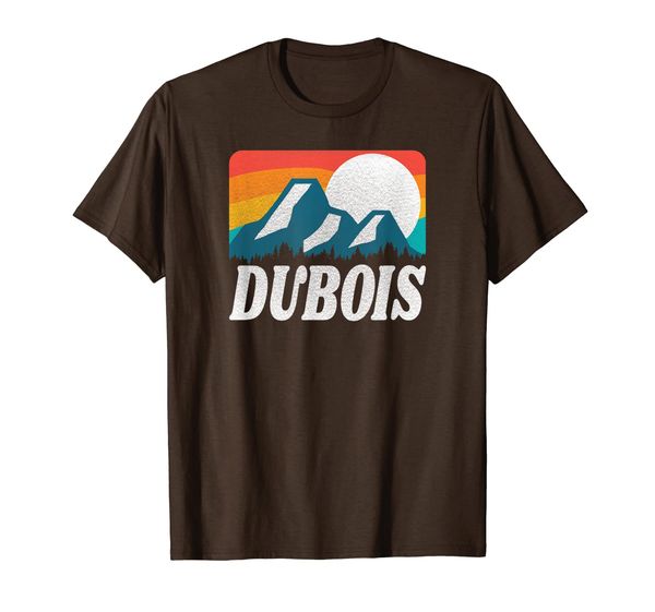 

dubois wyoming retro rainbow mountain t-shirt, White;black