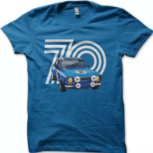 

Mk1 Escort Mexico Racing Vintage BIrthday printed t-shirt 9012, White;black