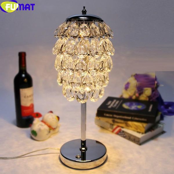 

table lamps fumat crystal k9 pine cone desk modern style luxurious decor bar office mall bedside lights touch switch led night