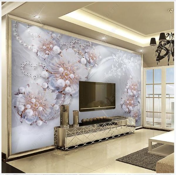 

custom po wallpaper for walls 3 d mural modern luxury pattern flowers living room tv background wall papers home decor wallpapers