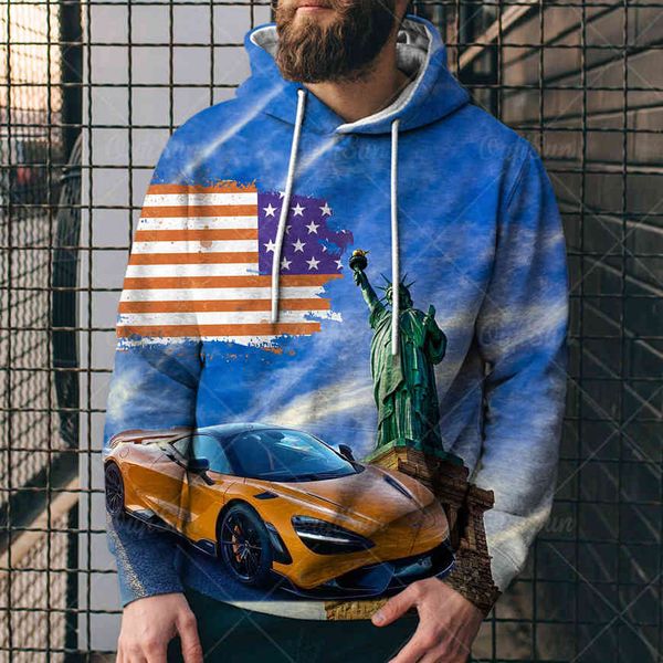 

men's loose 3d digital printed hooded sweaters discount t5d7, Black