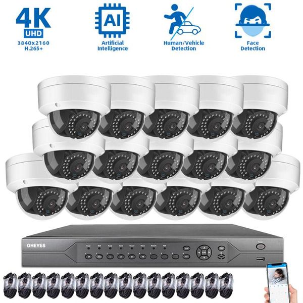

wireless camera kits 16 channel 5mp poe dome system set 16ch nvr kit outdoor waterproof cctv ip security surveillance 8ch 4k