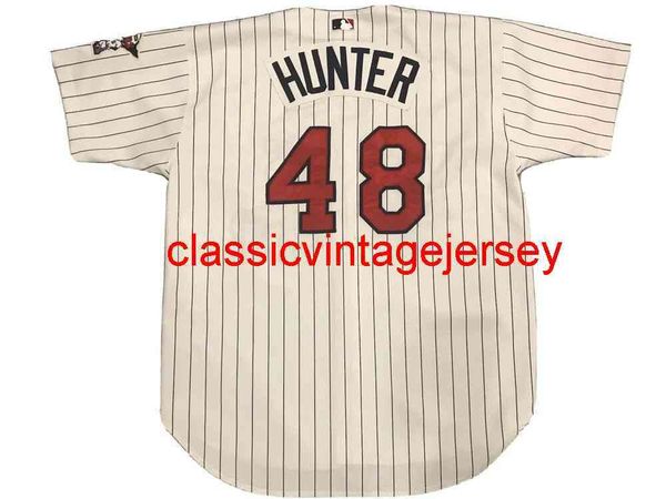 

men women youth torii hunter jersey embroidery custom any name number xs-5xl 6xl, Black
