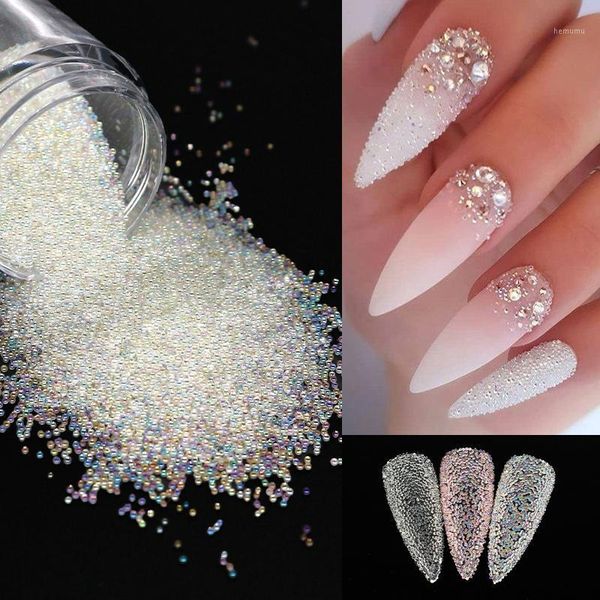 

crystal tiny glass balls rhinestones for manicure microbead caviar beads nail art decorations diy charms 3d nails accessories1, Silver;gold