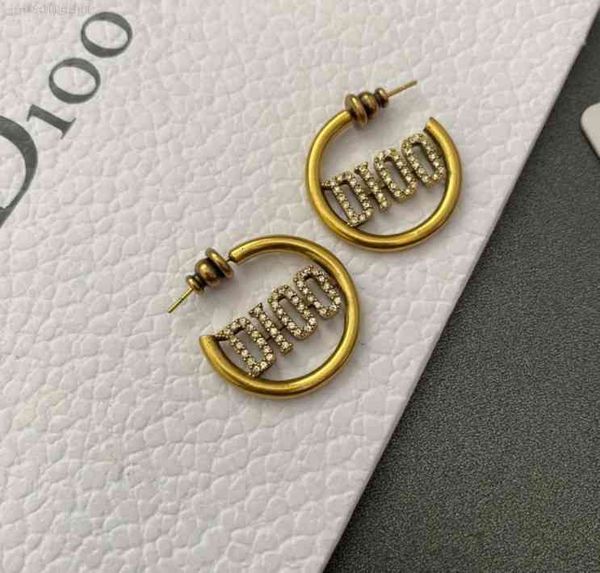 

dio/christianpopular luxury designer fashion cd letter brand vintage grade earring with box, Red;brown