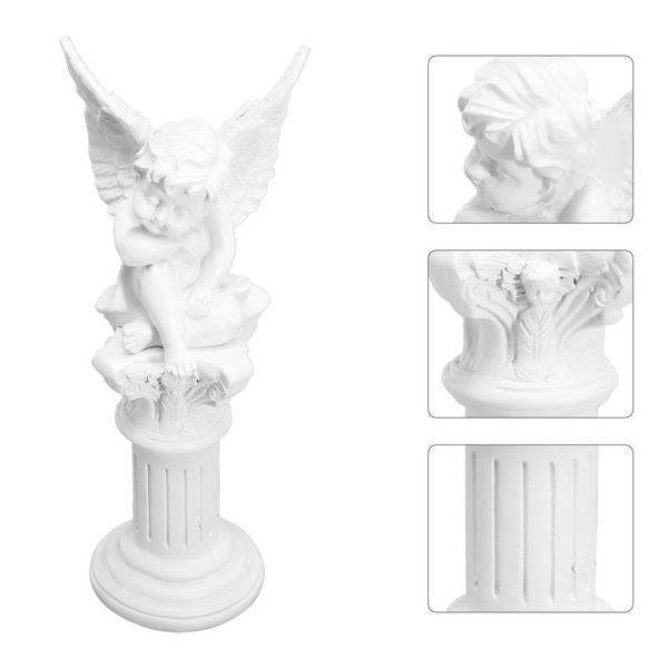 

wallpapers 1 set angel shaped resin ornaments doll roman pillar