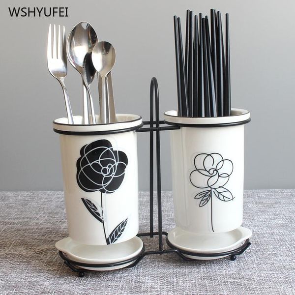 

storage bottles & jars direct black line ceramic double tube drain shelf home kitchen supplies moisture-proof mildew rack