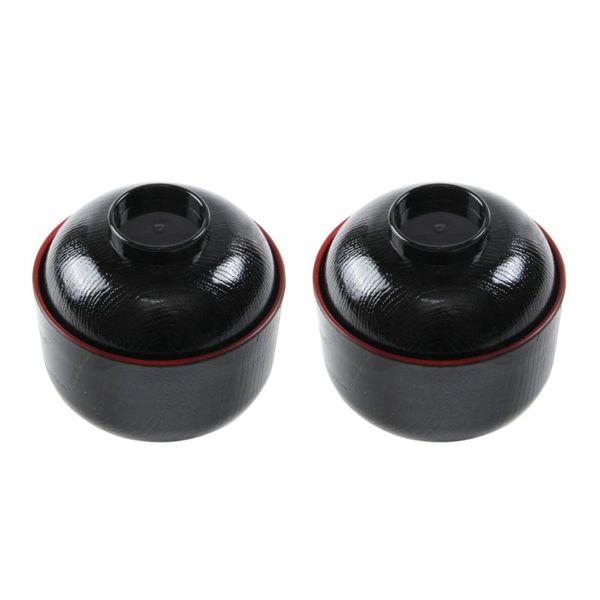 

bowls 2pc japanese style cover small bowl miso soup with lid ramen