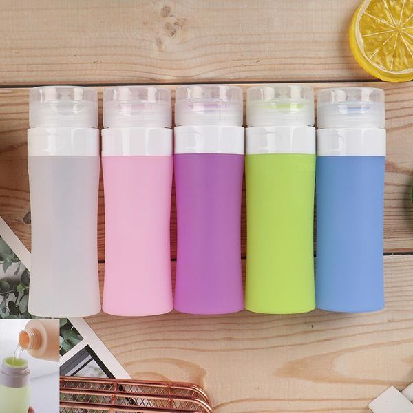 

portable cosmetic refillable silicone travel bottle lotion shampoo containe