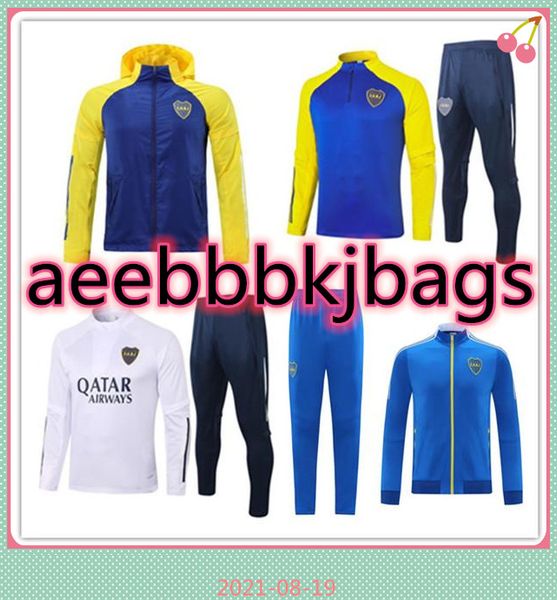 

2021 boca juniors soccer tracksuit football jacket 21/22 maradona gago osvaldo carlitos perez de rossi tevez pavon jrs windbreaker training, Black