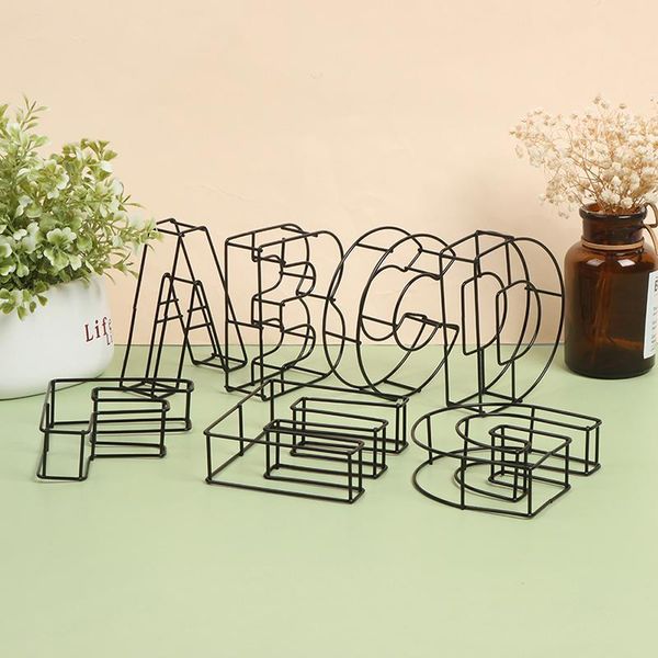 

novelty items desk decor metal hollow letter alphabet personalised name design diy home craft wedding party gift