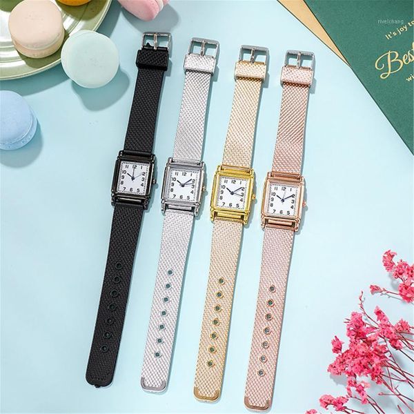 

wristwatches ladies watch fashion retro quartz silicone mesh band casual sport 2021, Slivery;brown