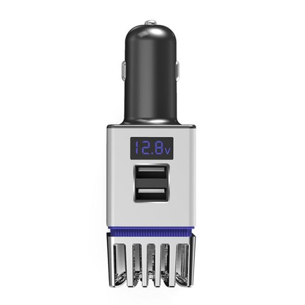 

car air freshener purifier ionizer-dual usb port 3.0 quick charge and digital display 24v 12v plug-in interior-eliminate