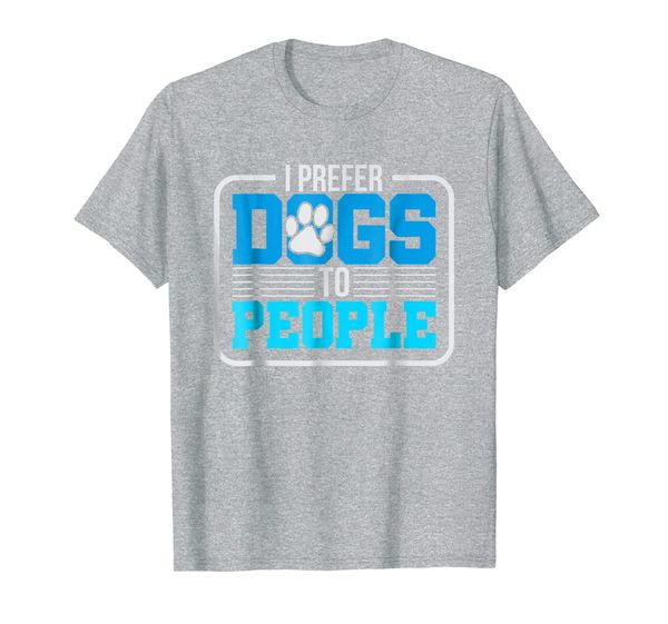 

funny i prefer dogs to people novelty tshirt, White;black