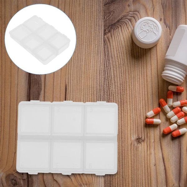 

storage bottles & jars 6 pcs boxes portable sundry with braille (transparent)