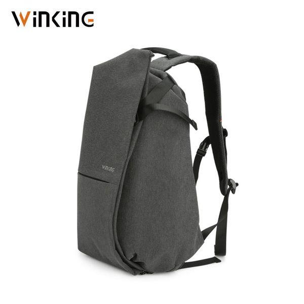 

backpack winking waterproof men 180 degree open rucksack usb charging lap15.6 inch school bags for teenage boys