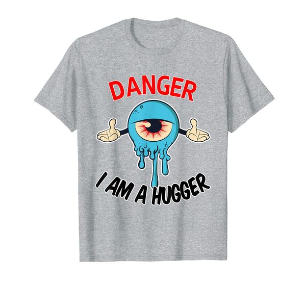

danger i am a hugger t-shirt, White;black