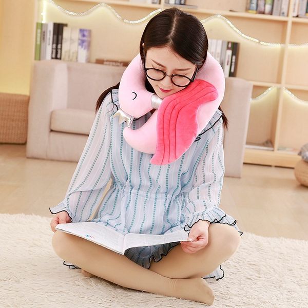 

creative flamingo cartoon neck pillow u type car car neck pillow travel inhau sleep neck pillow cervical