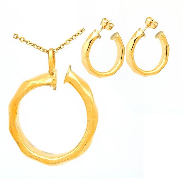

earrings & necklace pz italy gold color and pendant jewellery set for women, Silver