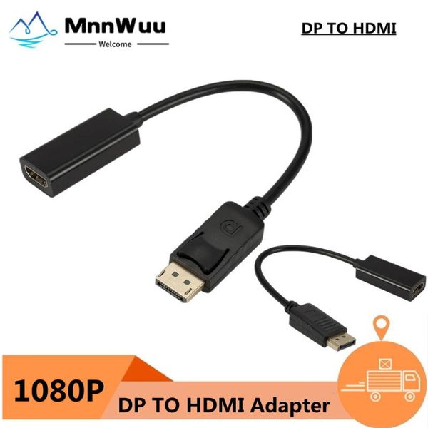 

audio cables & connectors dp to -compatible cable adapter male female for hp/dell lappc display port 1080p -com' converter