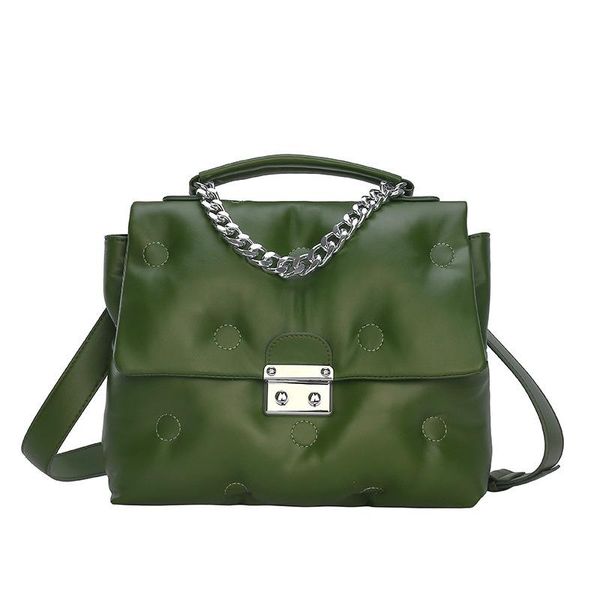 

evening bags women's pu 2021 chain space cotton large capacity bag shoulder messenger luxury trendy handbag