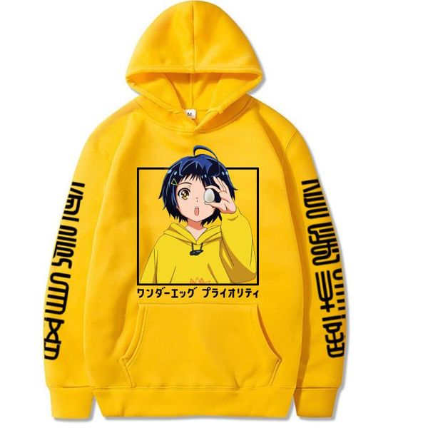 

women's hoodies & sweatshirts wonder egg priority slayer print hoodie men's fashion fall sportswear women sweatshirt children clot, Black