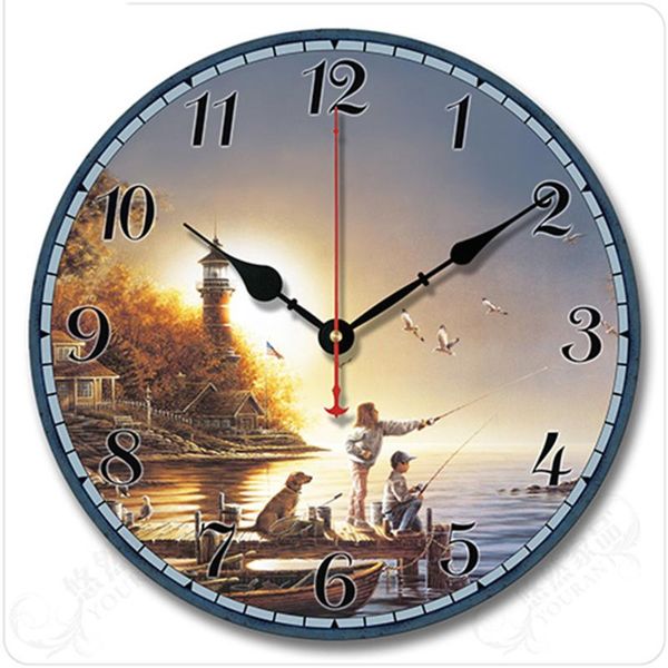 

wall clocks clock silent wooden rose nordic world modern home large wand klok big watches decor shabby chic bb50w