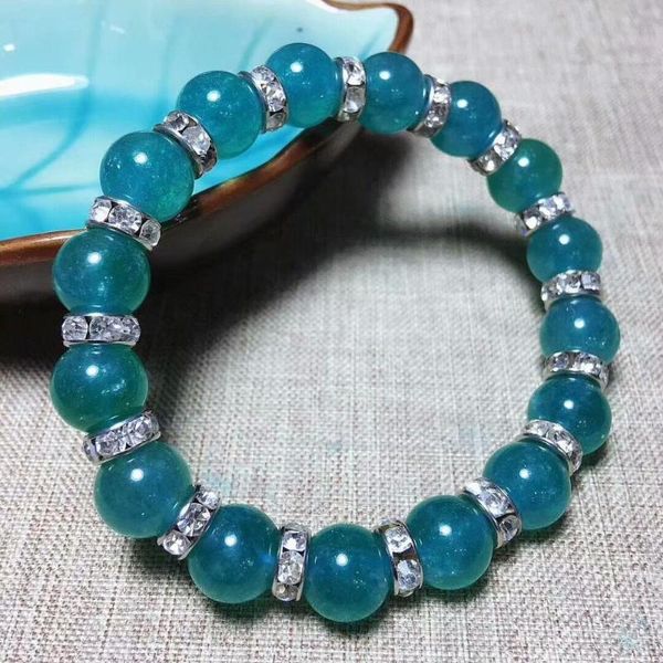 

beaded, strands natural crystal bracelet stone from mozambique 10mm, Black
