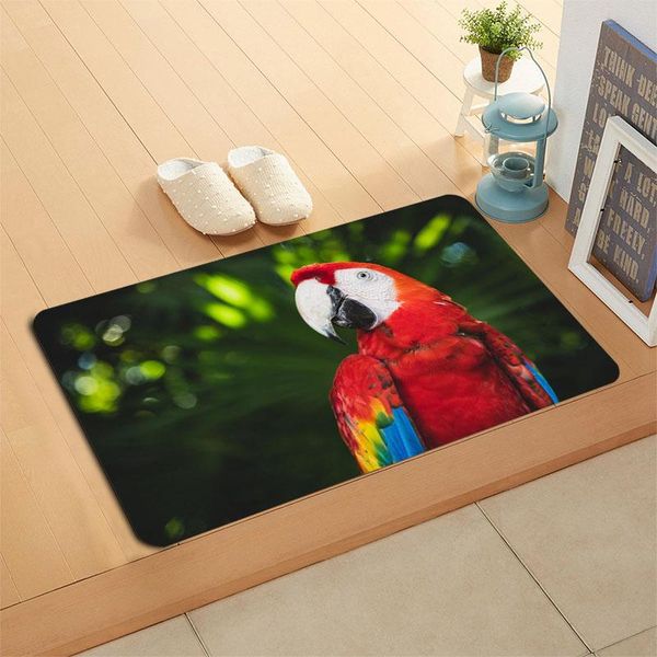 

carpets custom parrot doormat floor/bath/kitchen mat flannel sponge fabric 3d printed shaggy decoration for bedroom