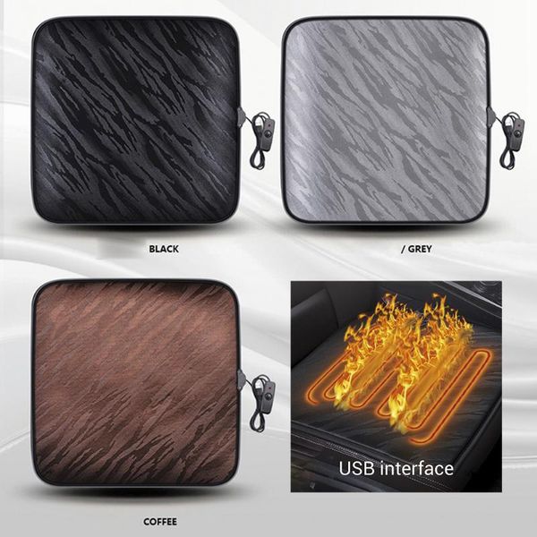 

car seat covers usb heated 12v cushion chair warmer cover nonslip warm pad protector interior accessories