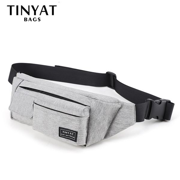 

tinyat men women waist bag pack for men's belt phone money light belt with 4 pockets travel casual pouch 0.17kg 210823