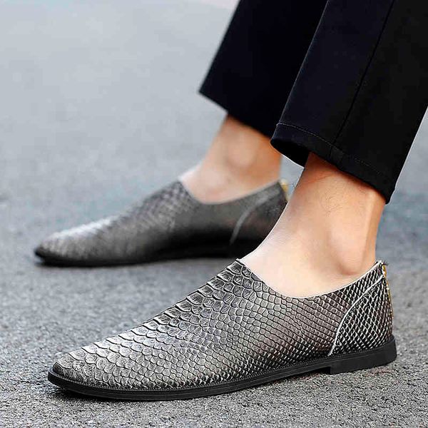 

dress shoes italian shoes genuine leather man loafers designer slip on men outdoor luxury brand soft i530, Black