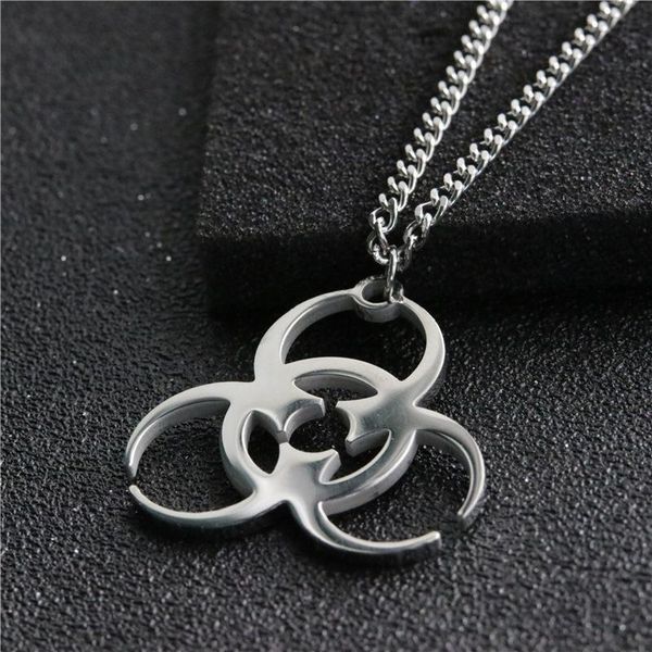 

biochemical necklace mens fashion pendants stainless steel gifts for men long chains necklaces jewelry on the neck pendant, Silver