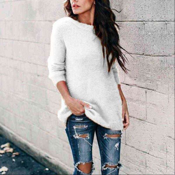 

autumn winter womens sweater casual long sleeve solid o neck loose female sweaters fashion women clothing plus size 5xl, White;black