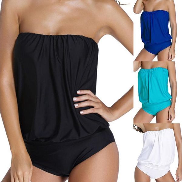 

one-piece suits 2021 tube strapless swimsuit women's suit swimwear beachwear