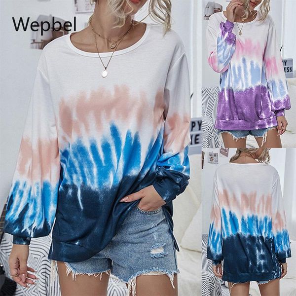 

women's plus size sweatshirts printed long-sleeved tie-dye pullover hoody autumn casual clothing hoodies &, Black