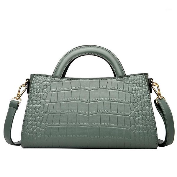 

evening bags women's pu leather shoulder designer bag crocodile pattern business handle vintage luxury femal handbag1