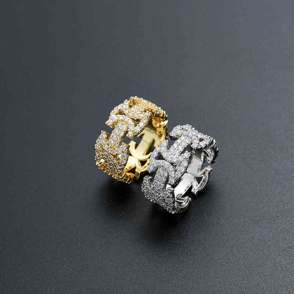 

ring hip hop ins repair style personalized micro set zircon men's, Silver